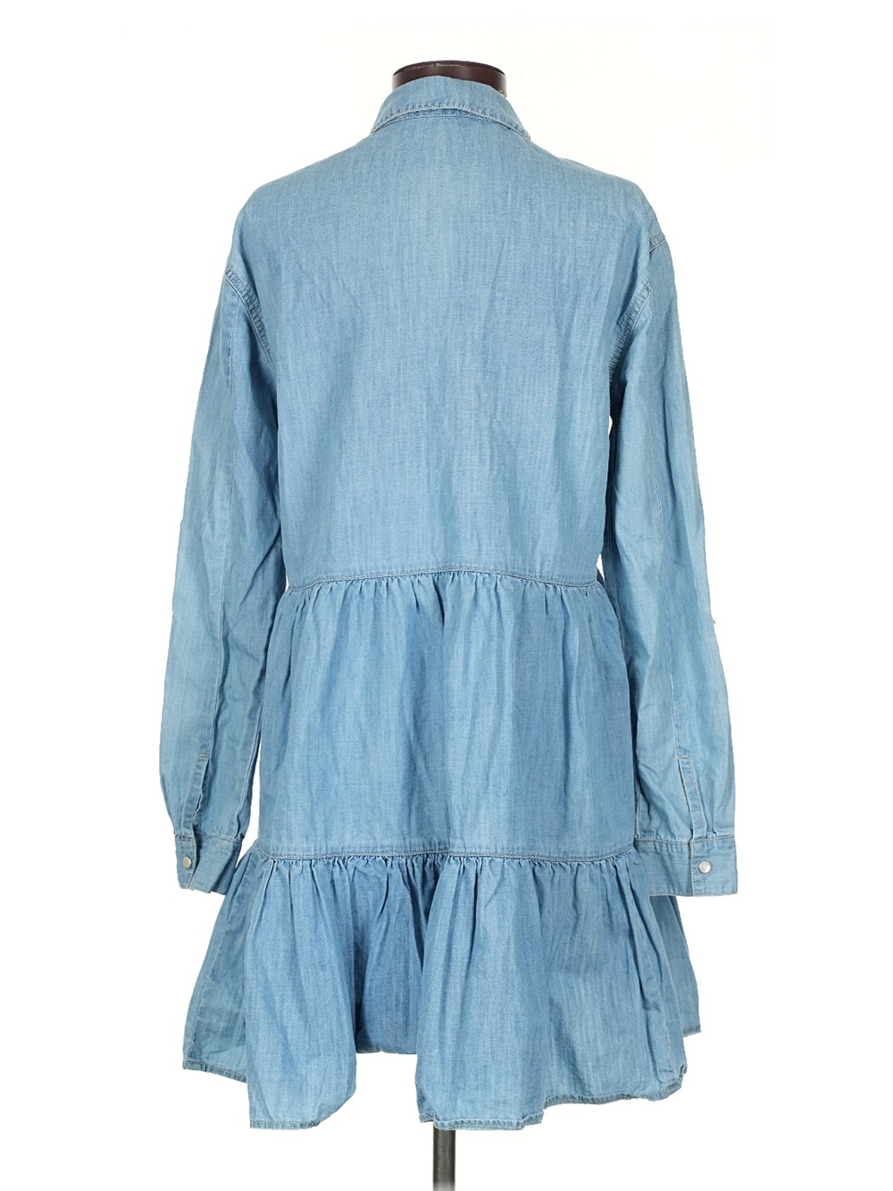 Veronica Beard “Atari” Denim Chambray Tiered Mini Dress - Sz 4 - Picture 8 of 12